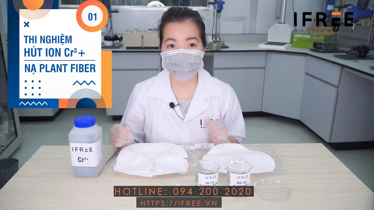 KHẢ NĂNG HÚT ION KIM LOẠI Cr 3+ CỦA NẠ PLANT FIBER - Mặt nạ HOT TREND tại IFREE BEAUTY