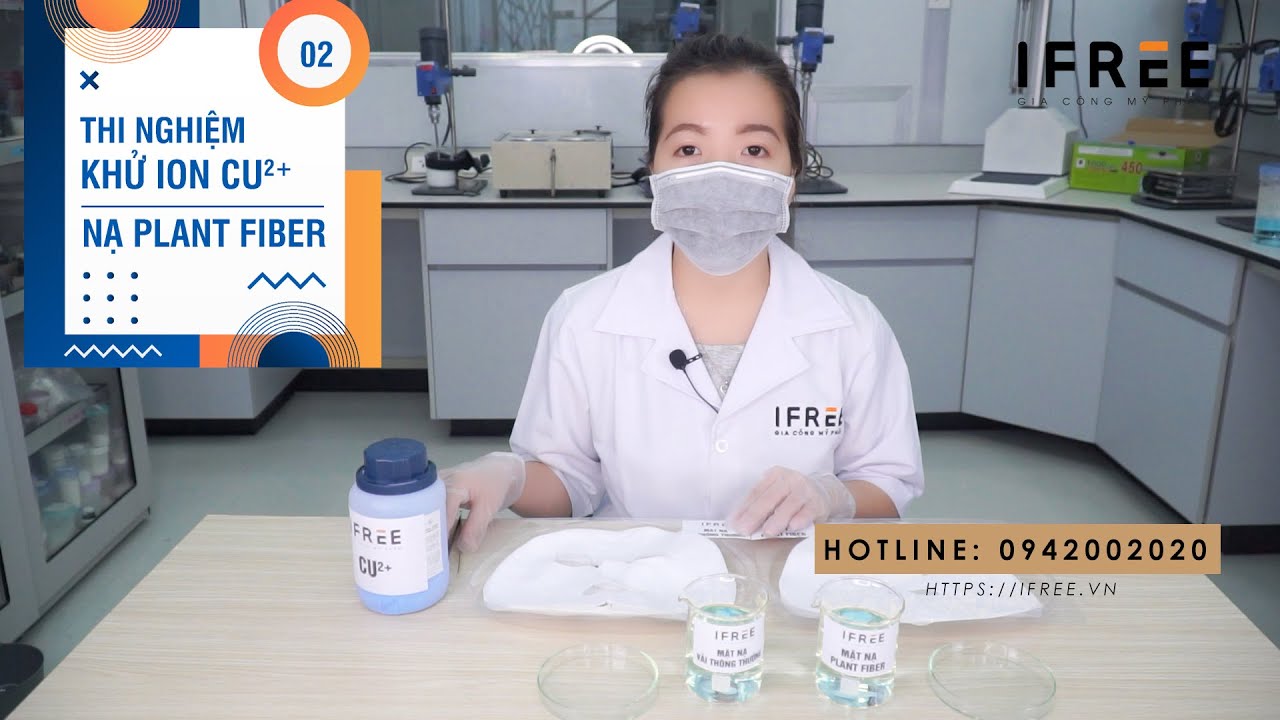 [Thí nghiệm] KHỬ ION CU2+ VỚI MẶT NẠ PLANT FIBER