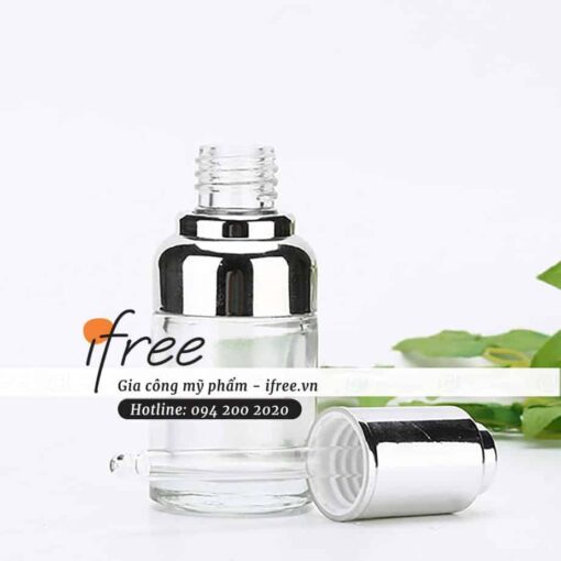 chai serum cao cấp - gia công mỹ phẩm ifree - thủy tinh trong suốt