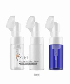 Mẫu chai lọ mỹ phẩm kiểu chai tạo bọt đầu bàn chải VN0013 6 chai tao bot mau xanh