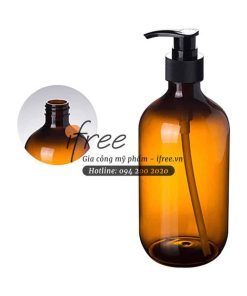 Chai vòi nhấn PET thường được IFREE sử dụng để chứa sữa tắm, gel tắm