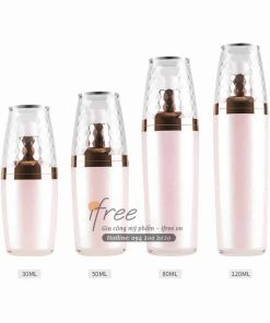 Mẫu chai lọ mỹ phẩm cao cấp dạng chai Acrylic hồng - VN0001 5 clmp chai Acrylic