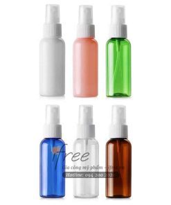 Mẫu chai lọ mỹ phẩm đẹp dạng Chai PET phun sương nhiều màu - PS0004 7 chai suongngnhieumau