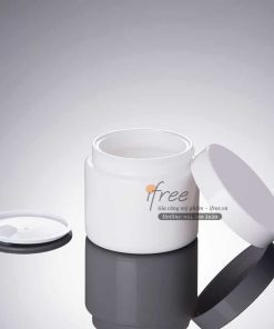 Hũ sứ trắng vai thẳng chứa mỹ phẩm cao cấp HL0008