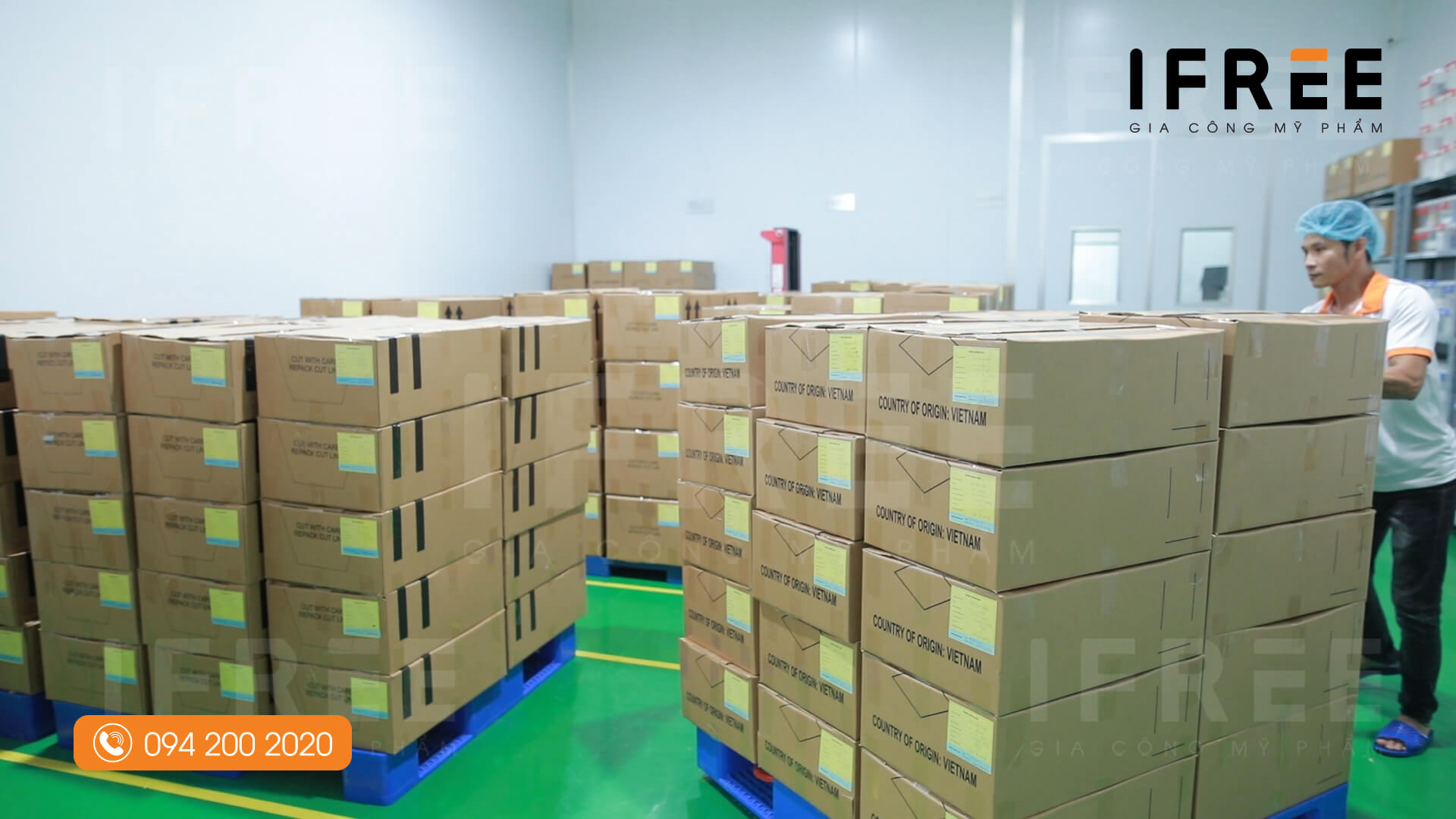 Dịch vụ đóng gói, sang chiết mỹ phẩm chuẩn cGMP 56 kho đóng gói tại nhà máy gia công mỹ phẩm ifree beauty