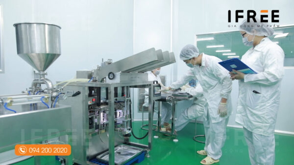 quy trình sản xuất mặt nạ tại nhà máy ifree beauty