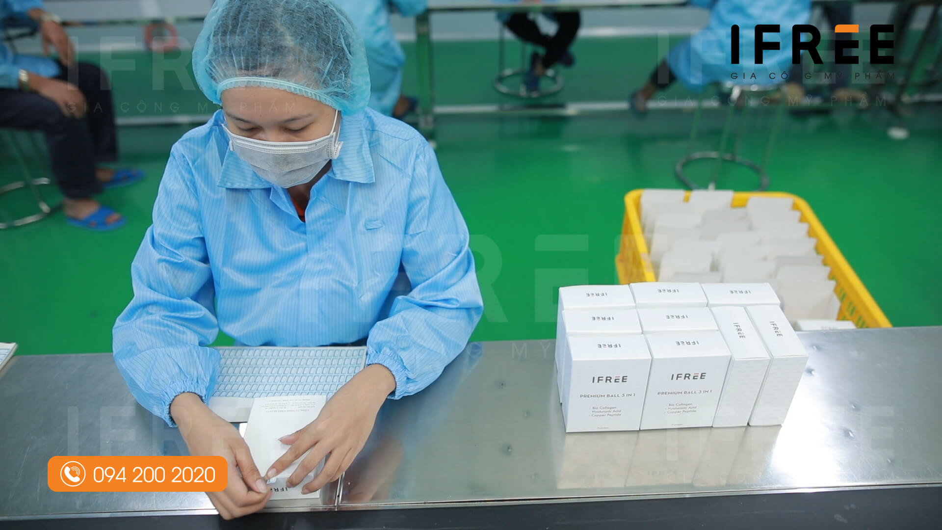 Dịch vụ đóng gói, sang chiết mỹ phẩm chuẩn cGMP 53 quá trình đóng gói mỹ phẩm tại ifree beauty