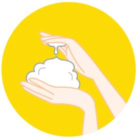 bước 2 dùng gel rửa mặt