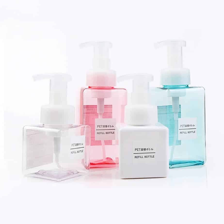 Chai vòi nhấn vuông thường được dùng trong quá trình đóng gói khi gia công sữa tắm