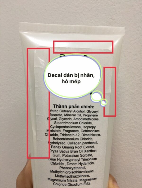 lỗi tuýp đựng mỹ phẩm