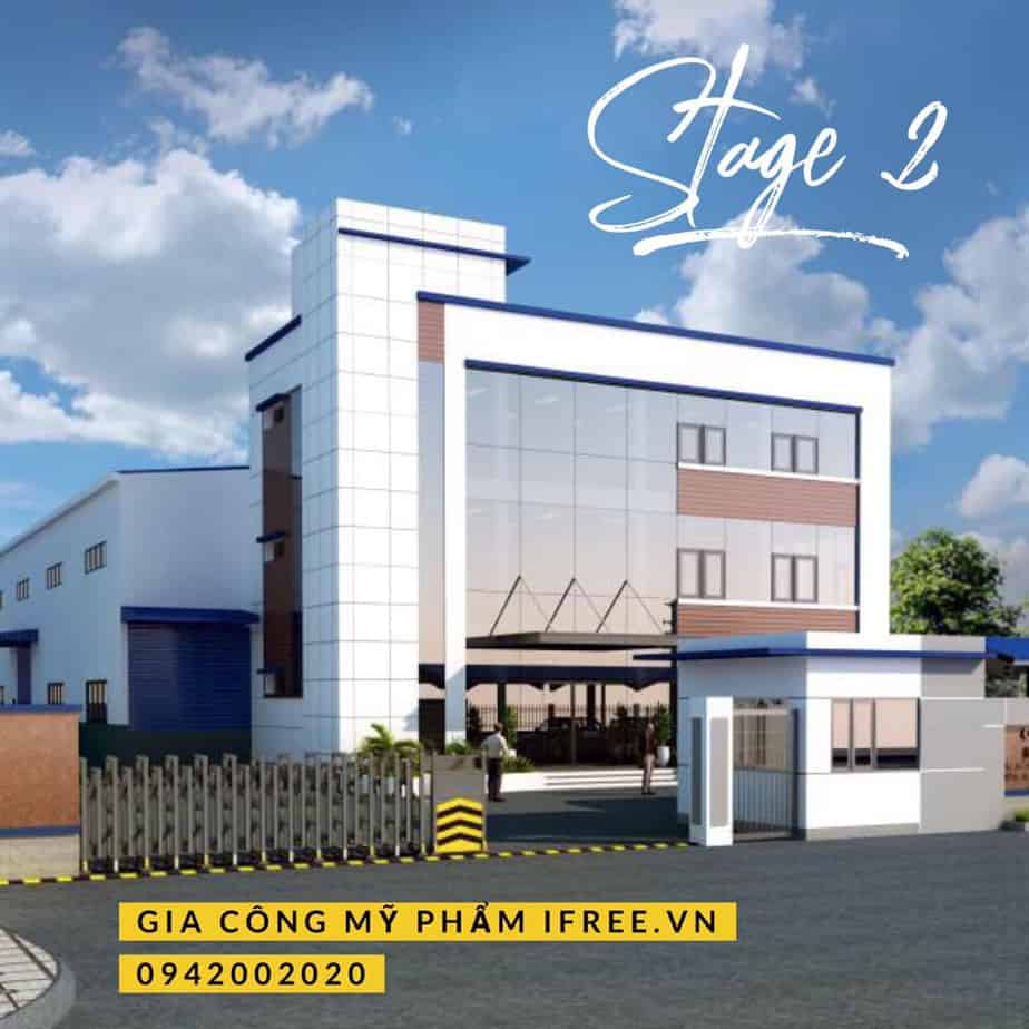 nhà máy gia công mỹ phẩm mới  của công ty ifree có diện tích 3000 m2