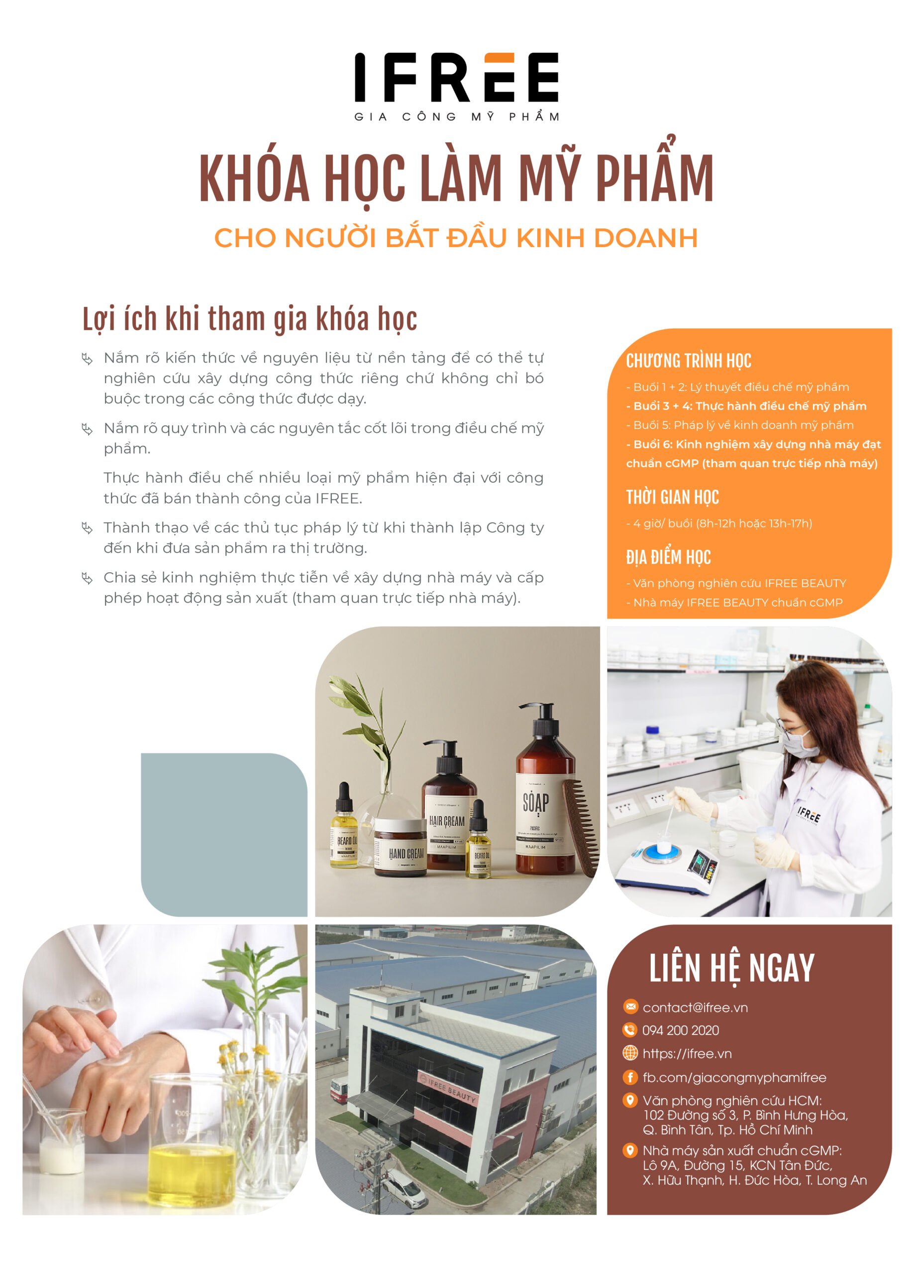 Khóa học sản xuất mỹ phẩm Chuyên nghiệp