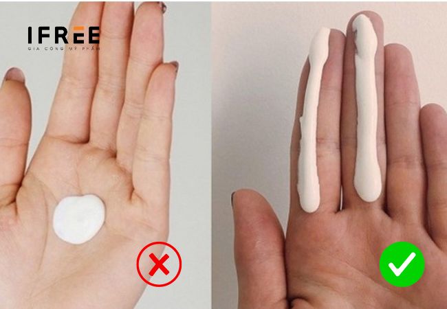 kem chống nắng bị vón cục