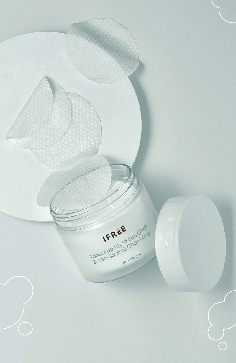 Gia công toner pad tẩy tế bào chết và làm sạch lỗ chân lông 7 gia công toner pad tẩy tế bào chết