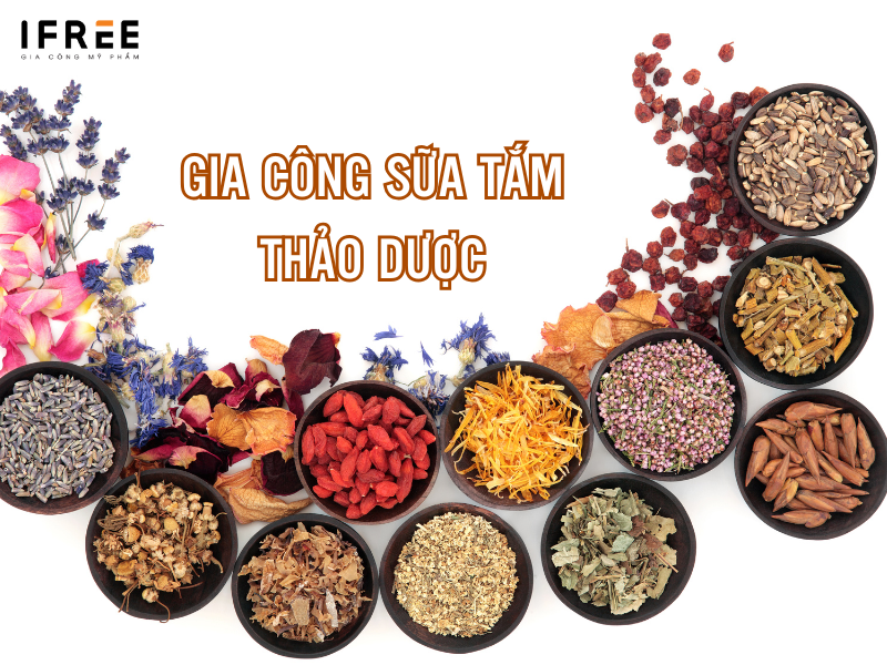 gia công sữa tắm thảo dược