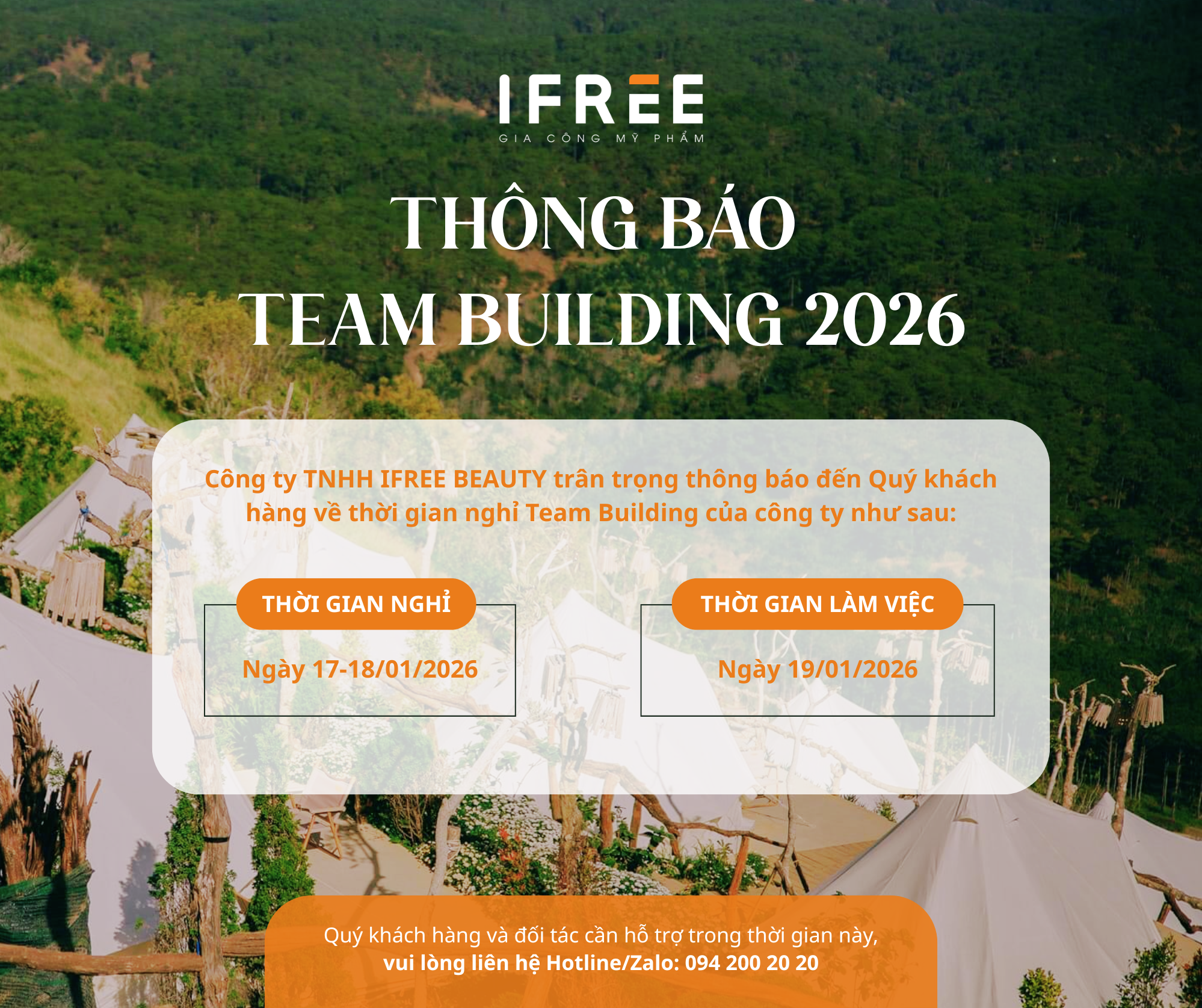 thông báo team building 2026